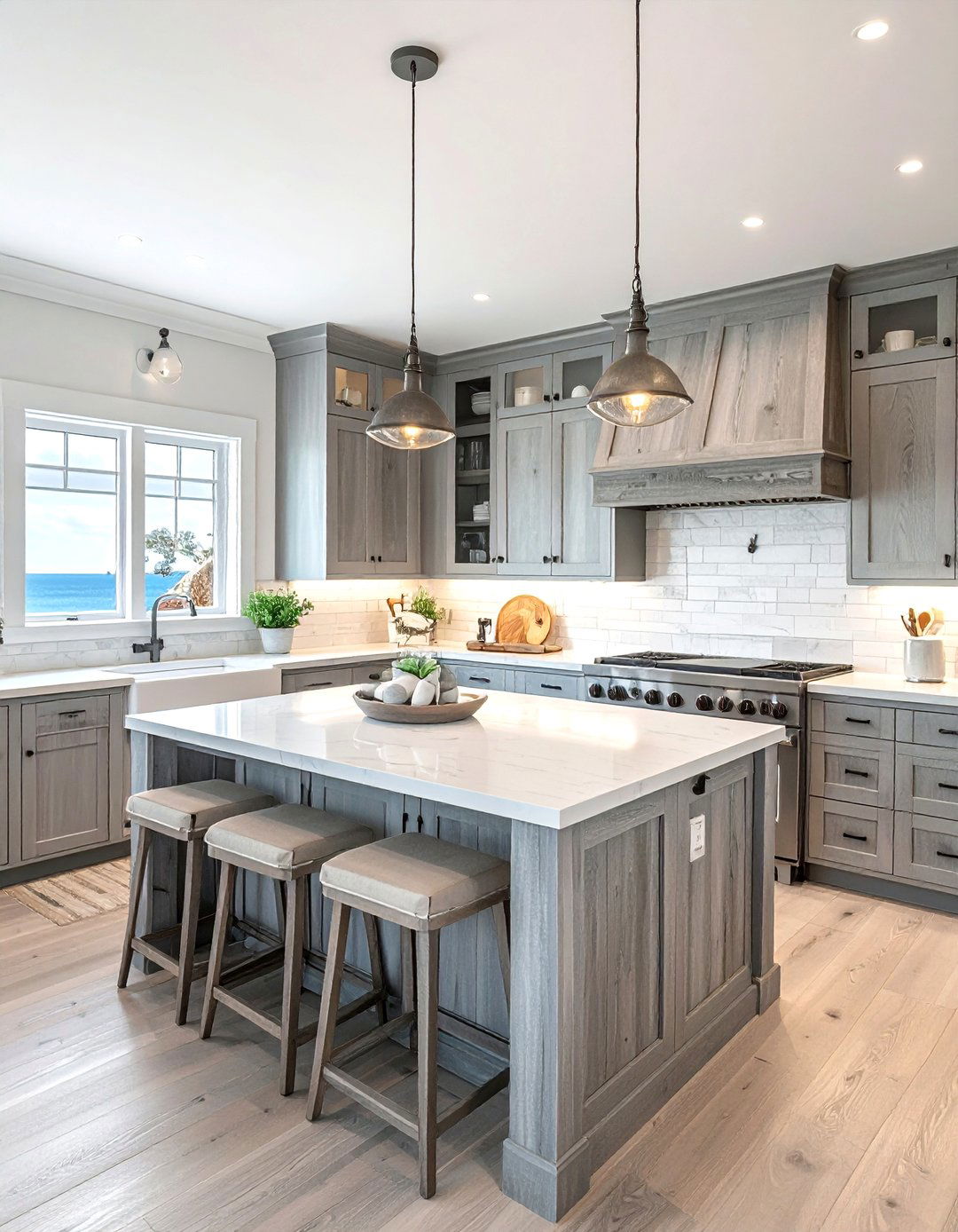 Weathered Wood Kitchen - 30 wood tone kitchen ideas