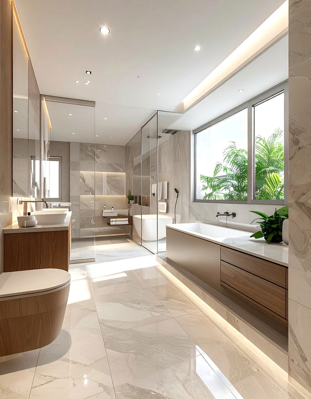 Wet Room Layout - 30 natural light bathroom ideas