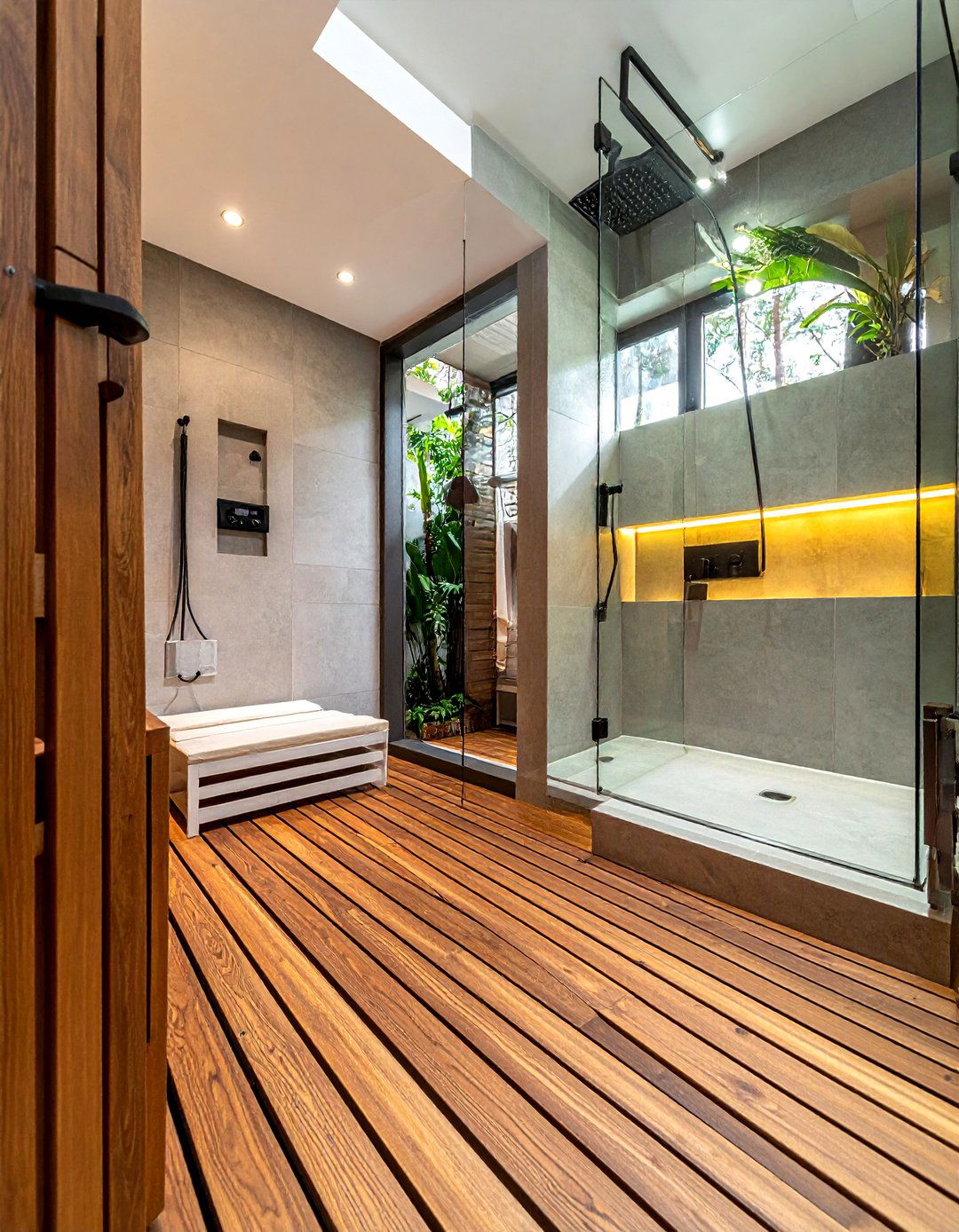 Wet Room Wood Floor - 30 wood floor bathroom ideas