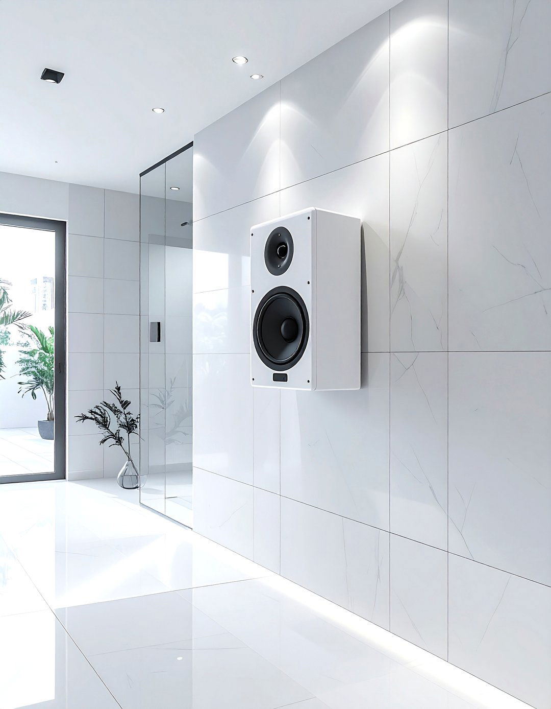 Wet room speaker - 30 waterproof speaker bathroom ideas