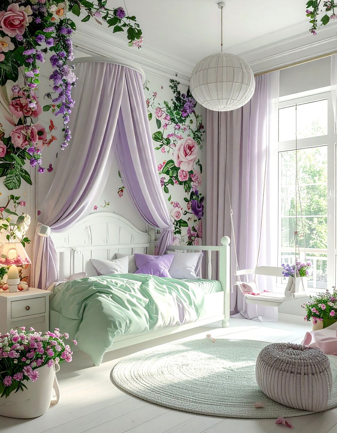 Whimsical Floral Toddler Room - 30 toddler bedroom ideas