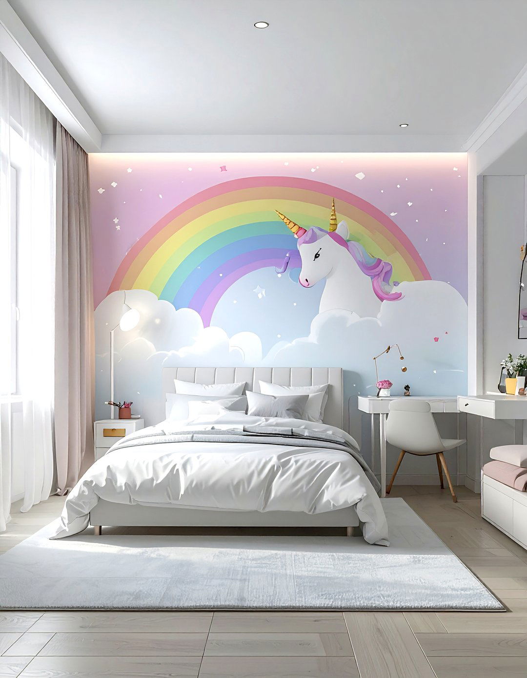 Whimsical Wallpaper Unicorn - 30 unicorn bedroom ideas
