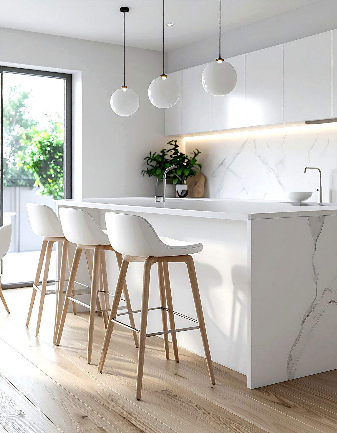 White Bar Stools For Dining Area - 30 white dining room furniture ideas