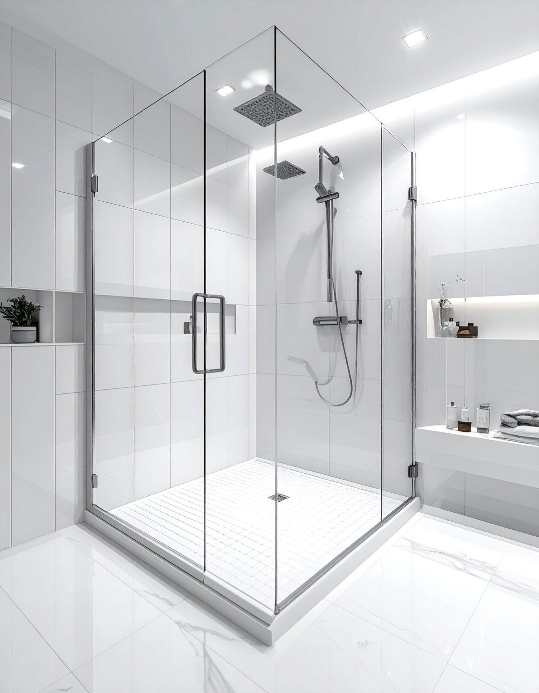 White Bathroom Glass Shower - 30 white and white bathroom ideas