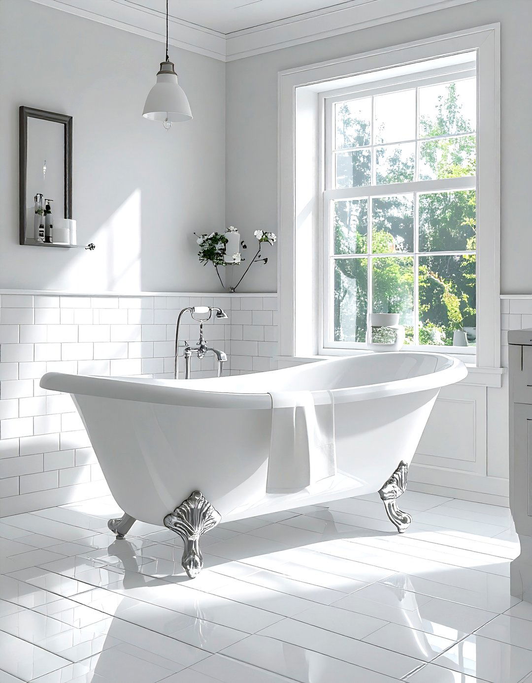 White Bathroom With Clawfoot Tub - 30 white bathroom design ideas