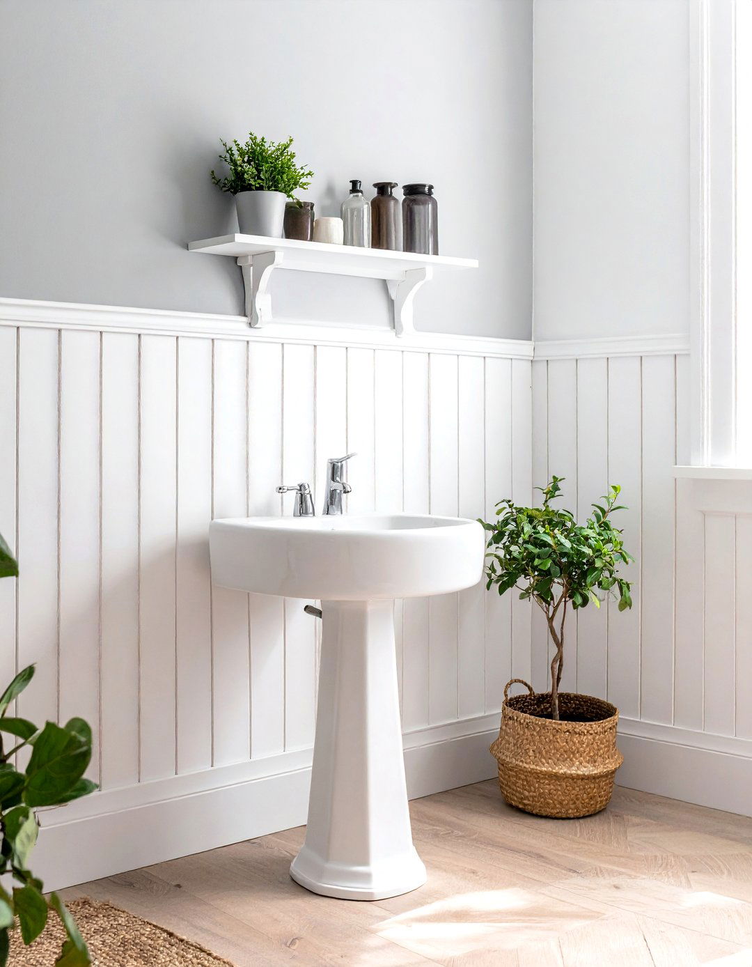 White Beadboard Bathroom - 30 bathroom wainscoting ideas