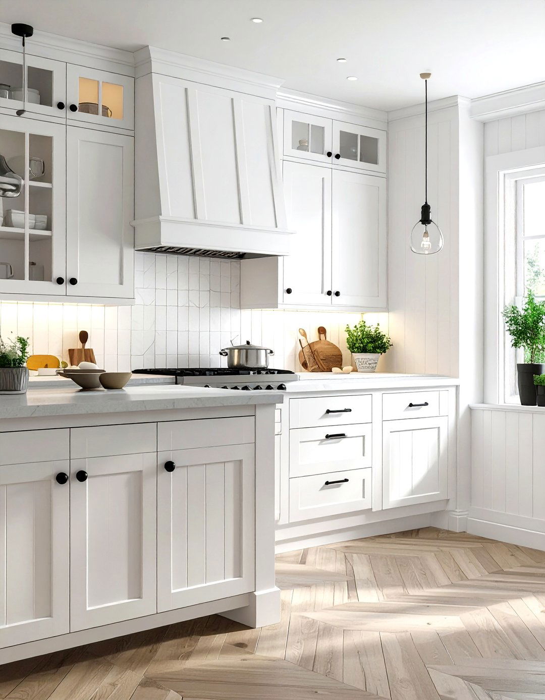 White Beadboard Cabinets - 30 white kitchen furniture ideas