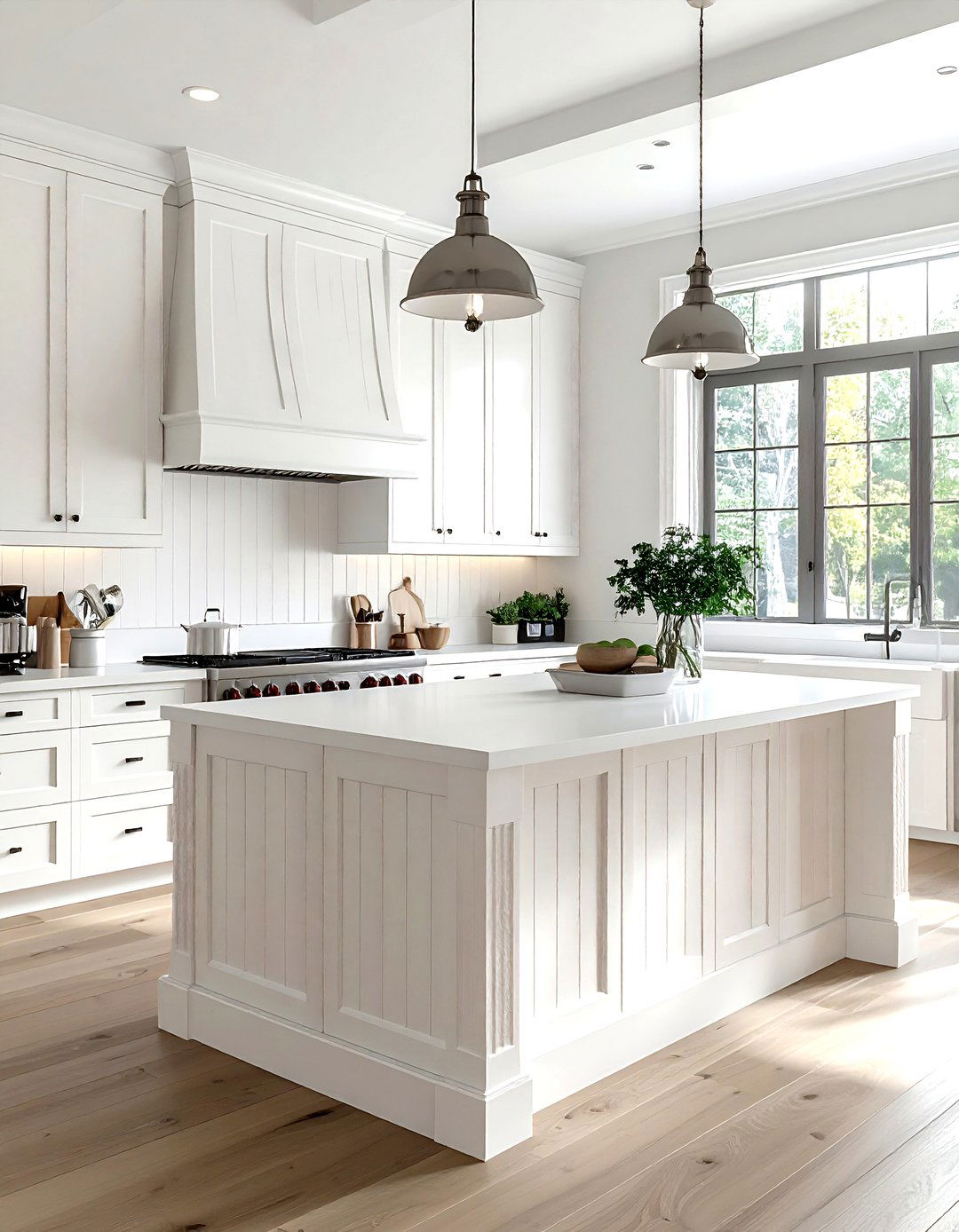 White Beadboard Paneling - 30 white and white kitchen ideas