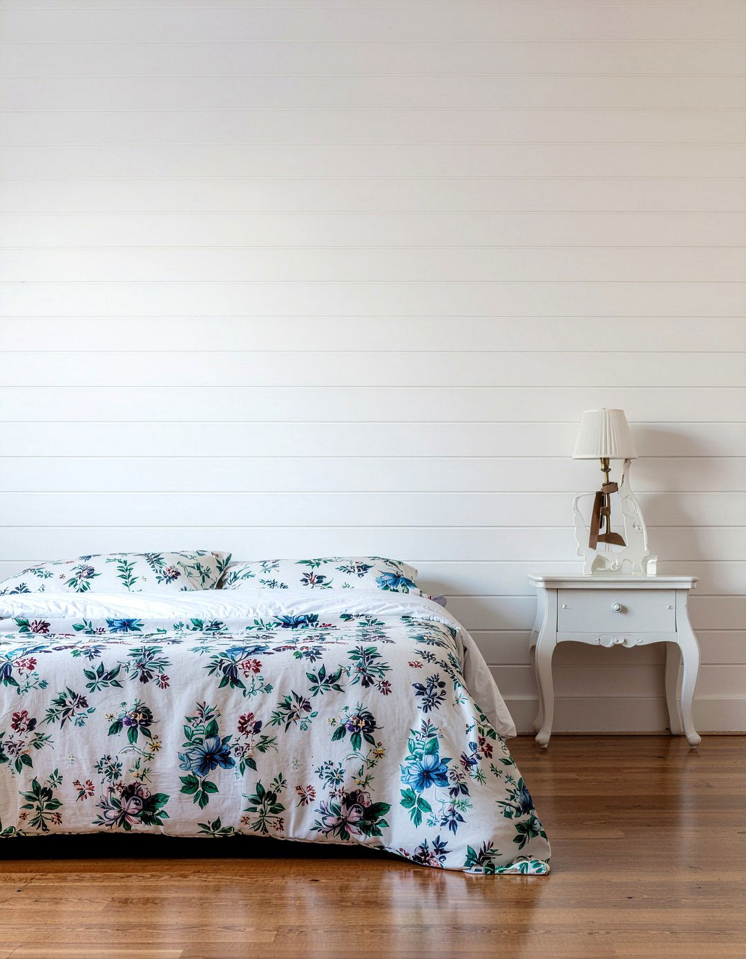 White Beadboard Wall - 30 bedroom paneling ideas