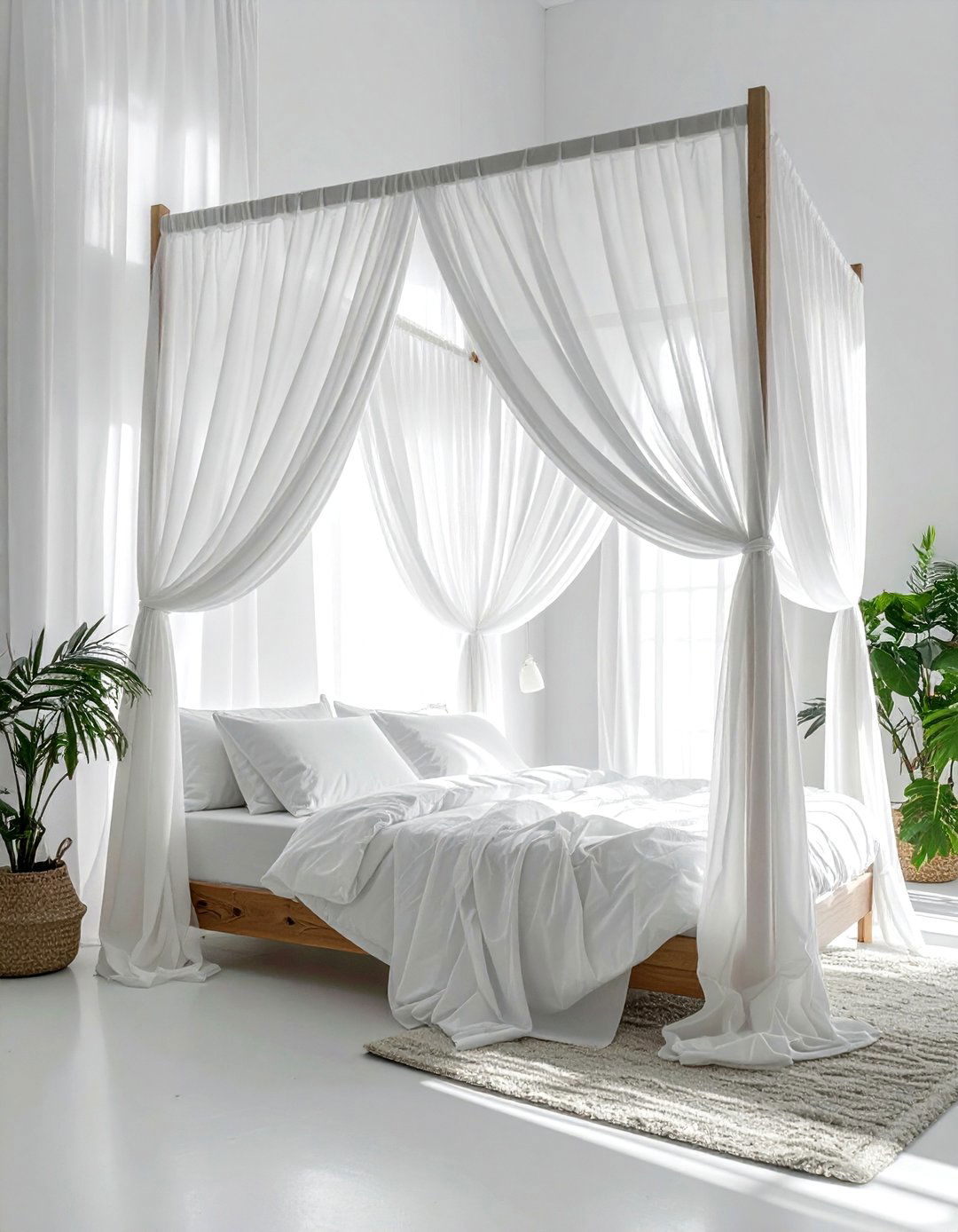 White Bed Canopy - 30 white bedroom accessories ideas