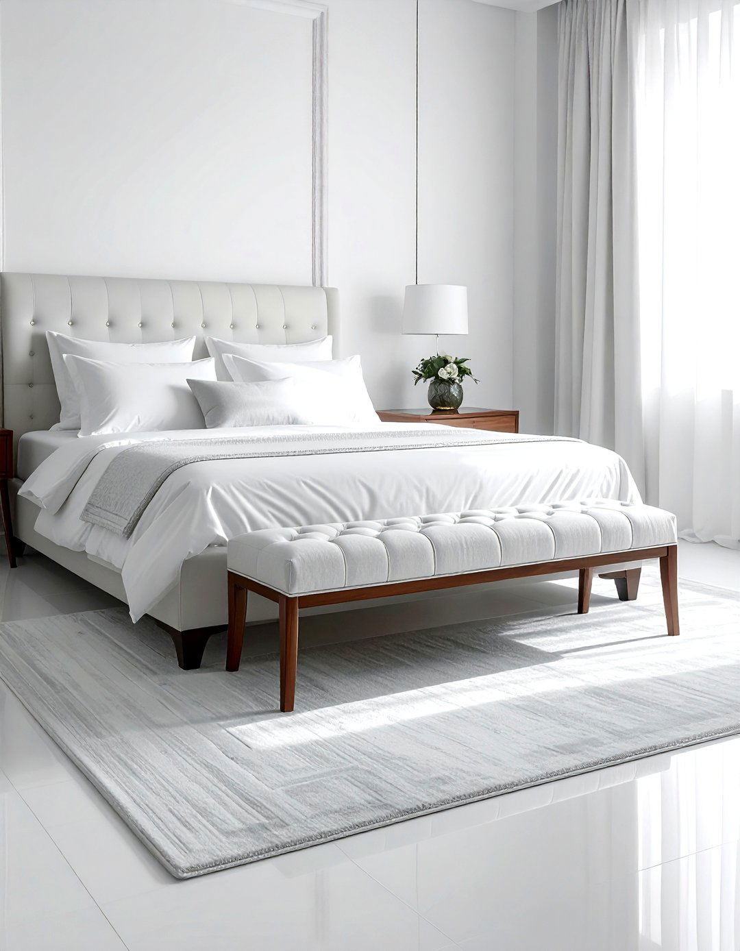 White Bedroom Bench - 30 white and white bedroom ideas