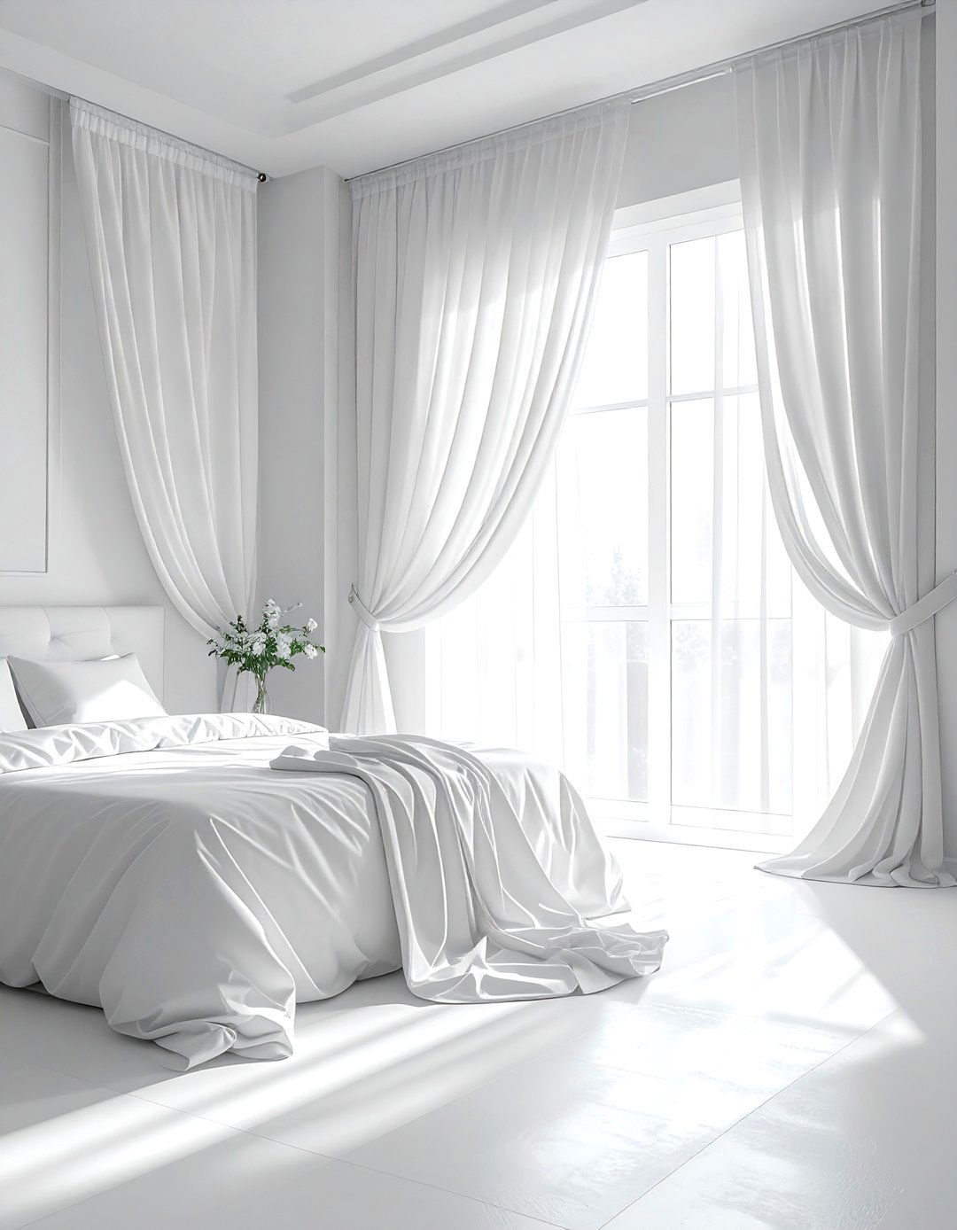 White Bedroom Curtains - 30 white and white bedroom ideas