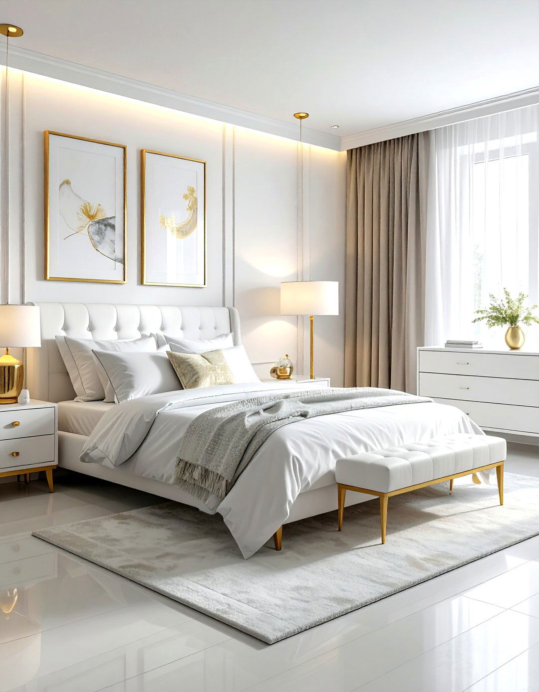 White Bedroom Gold - 30 white and white bedroom ideas