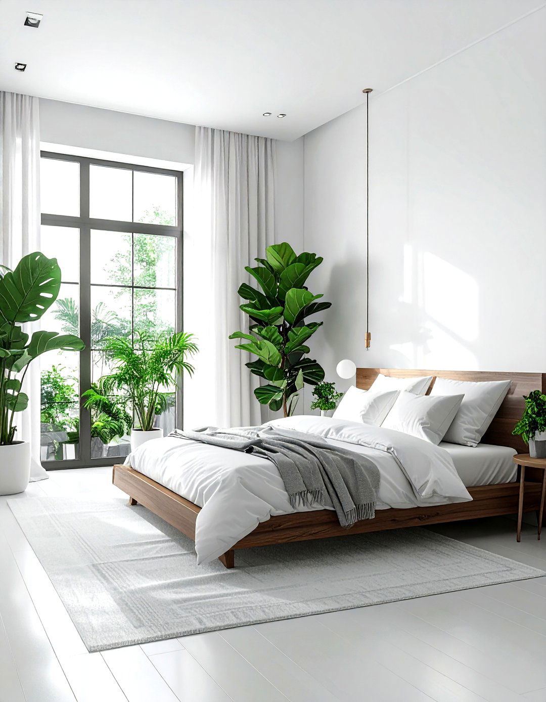 White Bedroom Indoor Plants - 30 modern white bedroom ideas