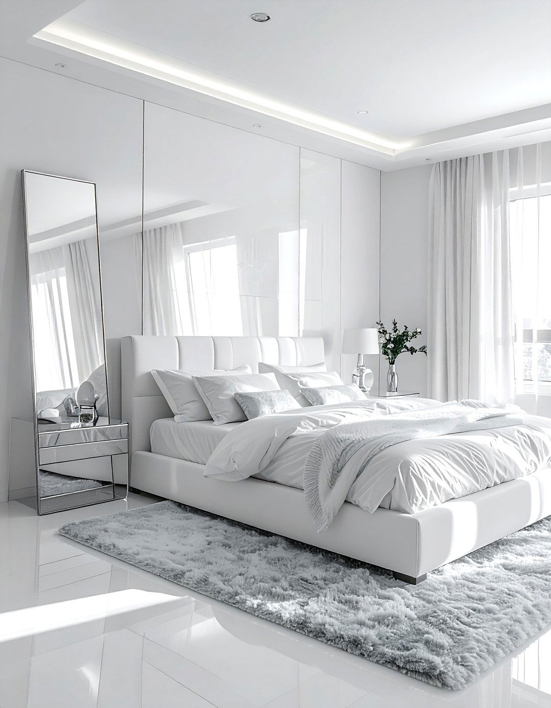 White Bedroom Mirror Decor - 30 bright white bedroom ideas