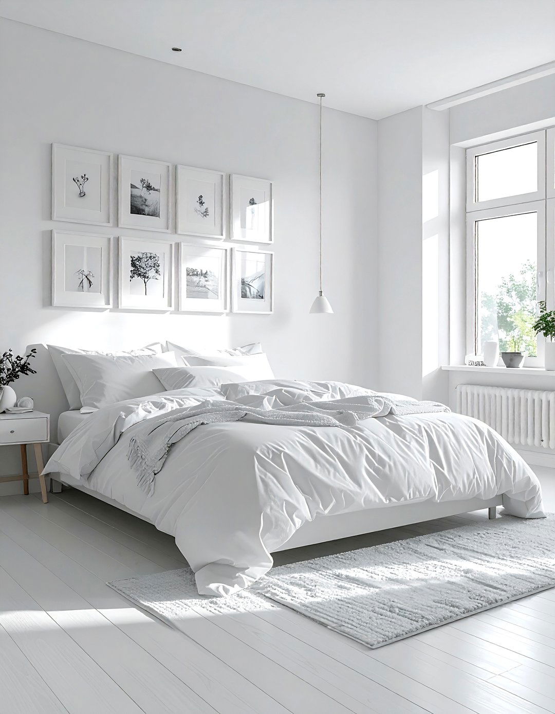 White Bedroom With Gallery Wall - 30 white bedroom decor ideas