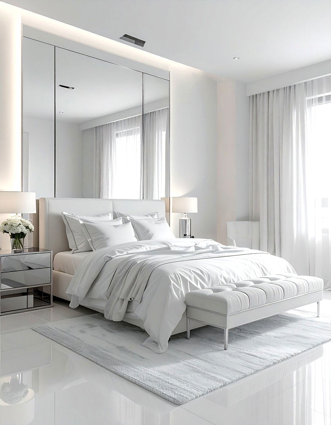White Bedroom With Mirror Decor - 30 white bedroom decor ideas