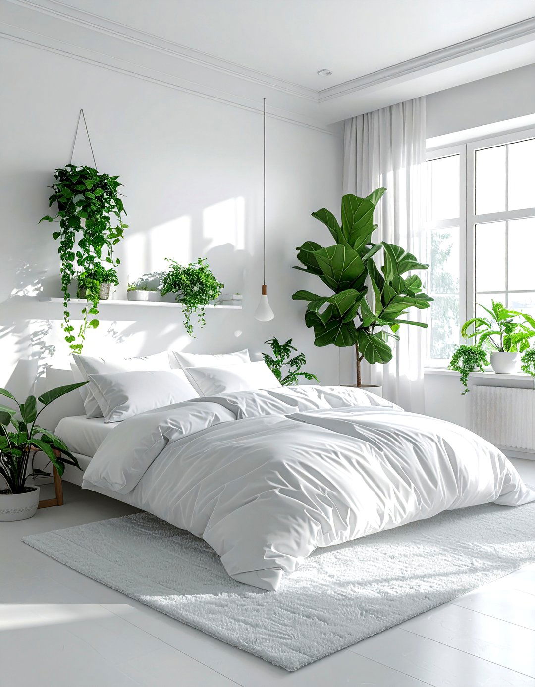 White Bedroom With Plants - 30 white bedroom decor ideas