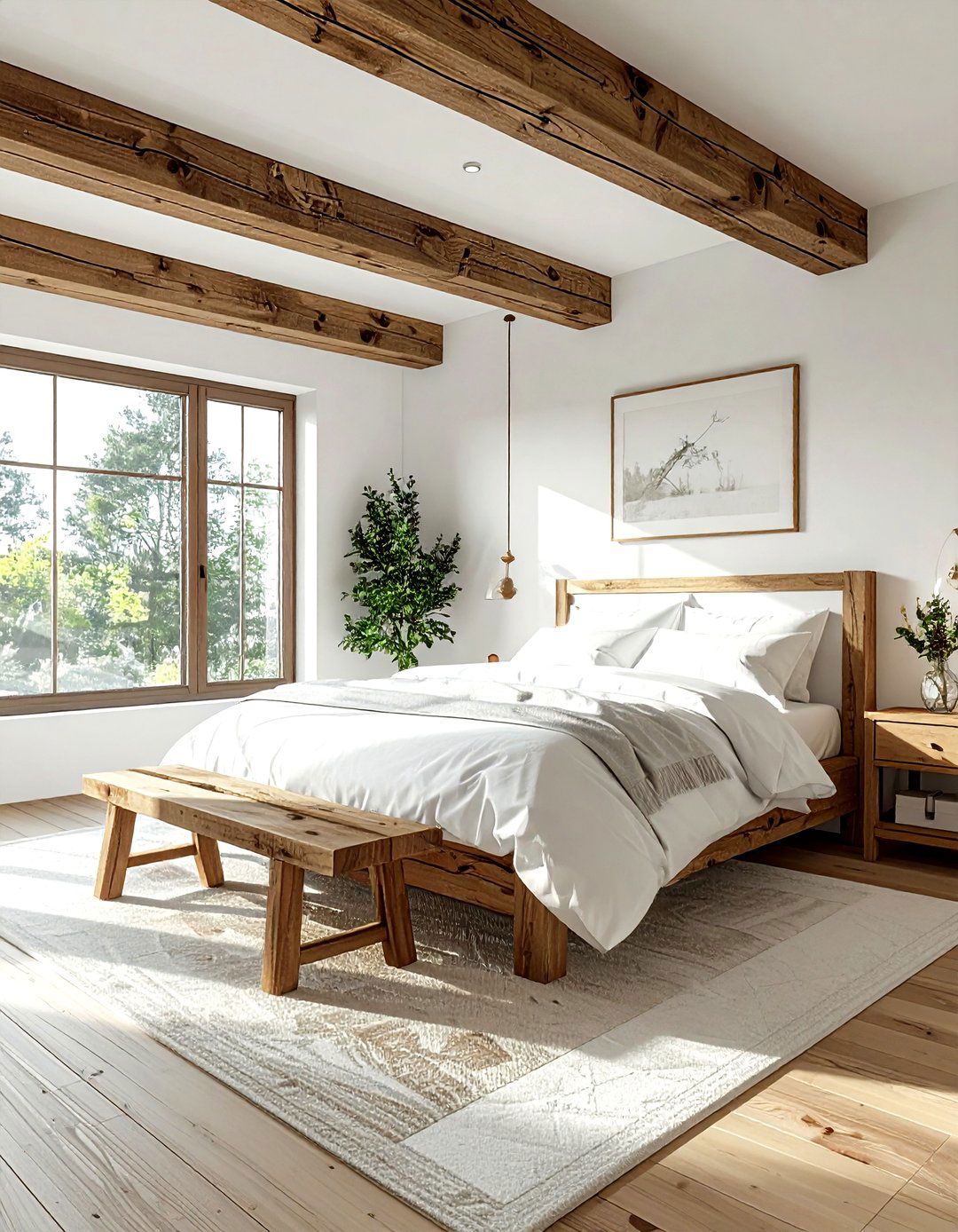 White Bedroom With Wood Accents - 30 white bedroom ideas