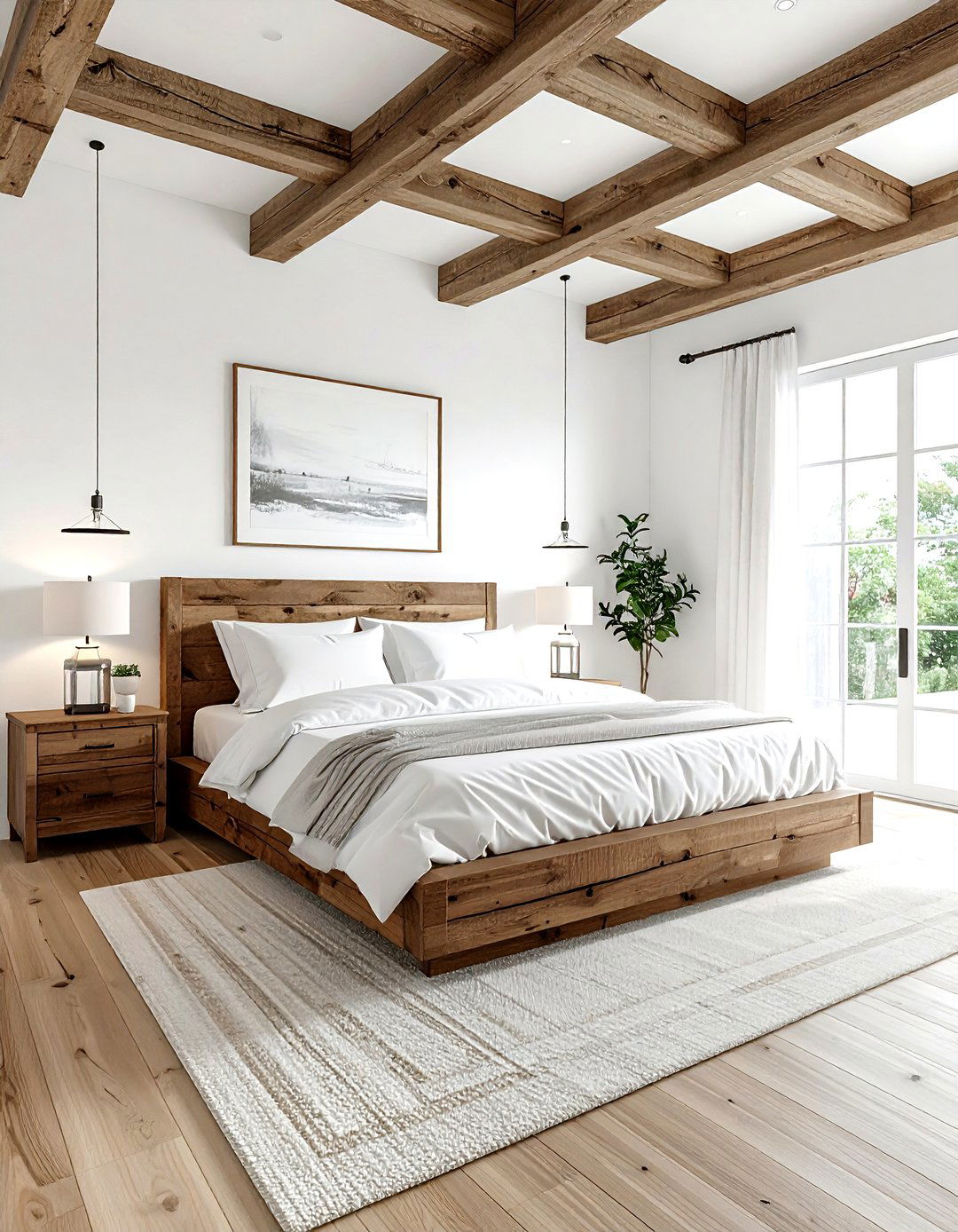 White Bedroom Wood Accents - 30 minimalist white bedroom ideas
