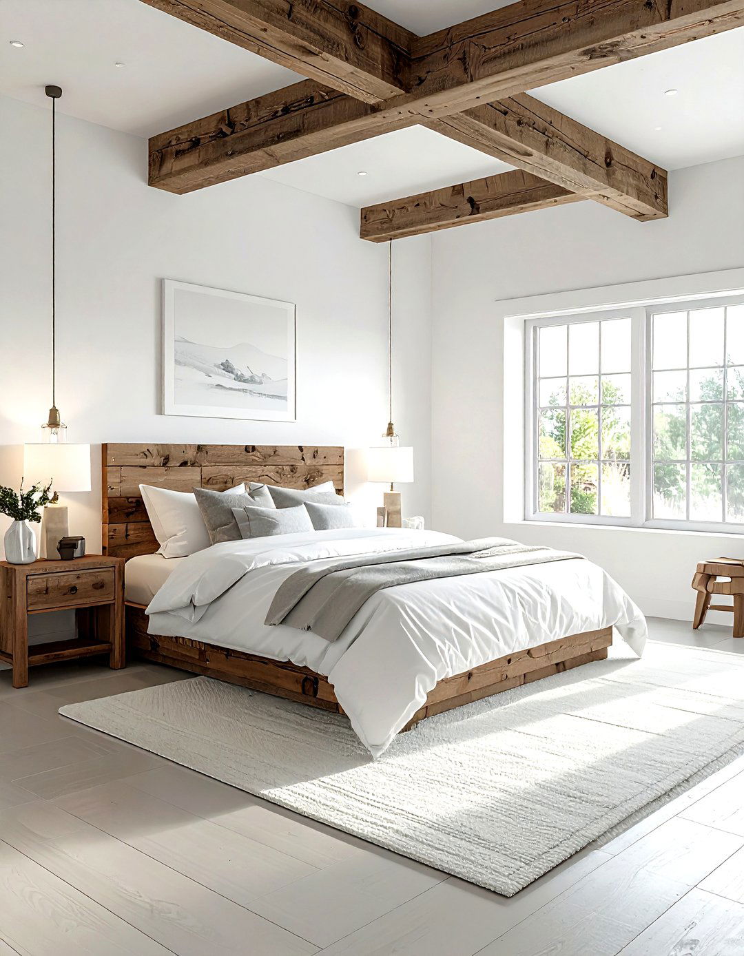 White Bedroom Wood Accents - 30 modern white bedroom ideas