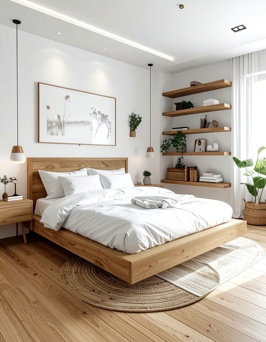 White Bedroom Wood Accents - 30 bright white bedroom ideas
