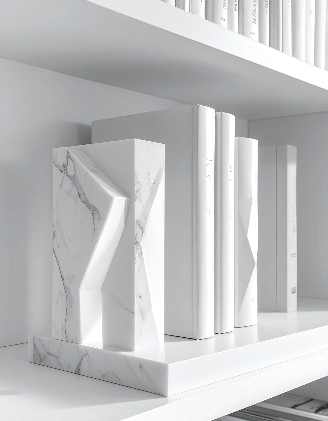 White Bookend - 30 white bedroom accessories ideas