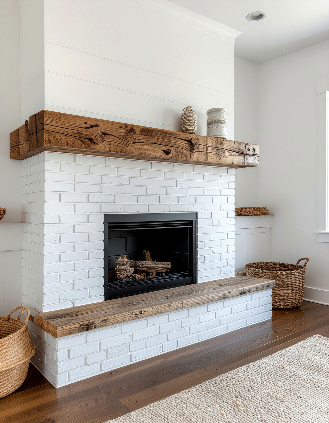 White Brick Fireplace - 30 fireplace surround ideas