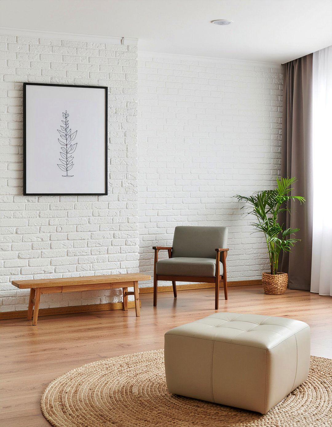 White Brick Wallpaper - 30 living room minimalist wallpapers