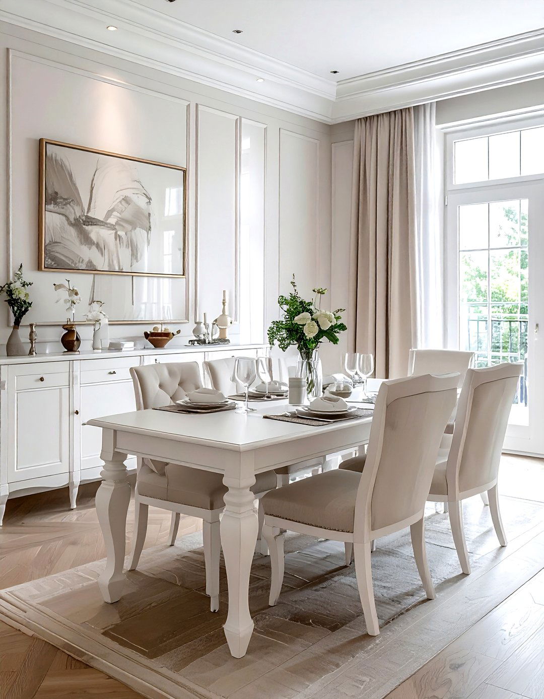 White Buffet Dining Set - 30 white buffet dining room ideas