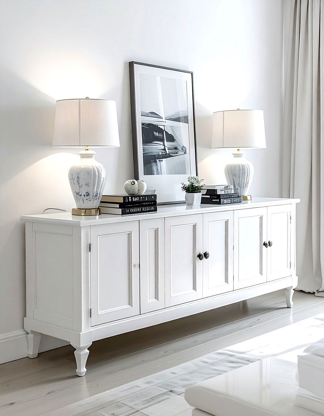 White Buffet Sideboard - 30 white dining room accessories ideas