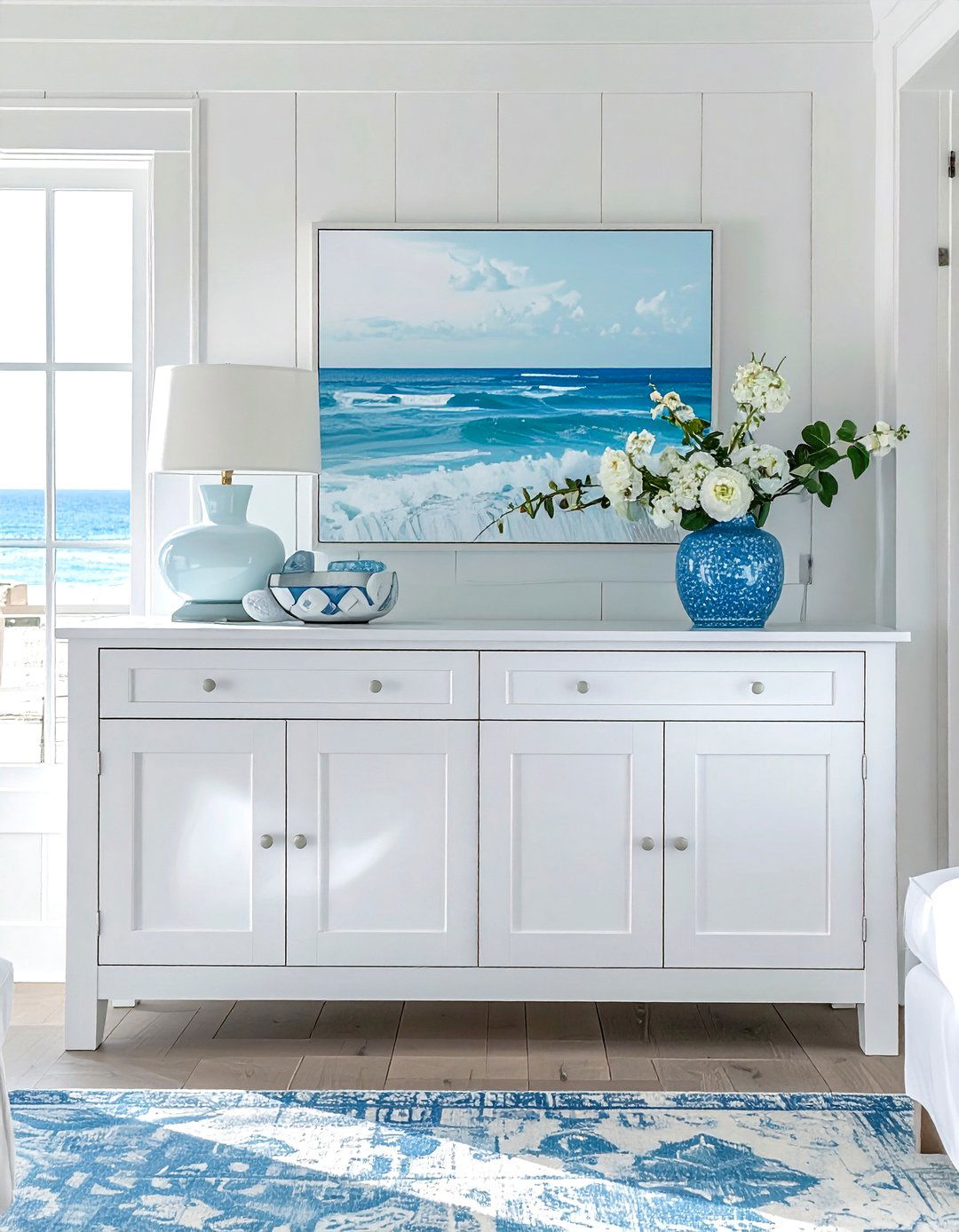 White Buffet Sideboard - 30 dining room credenza ideas