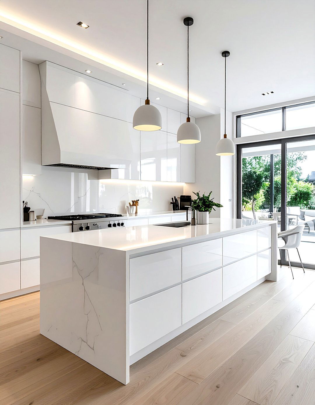 White Corian Kitchen - 30 solid surface countertop kitchen ideas