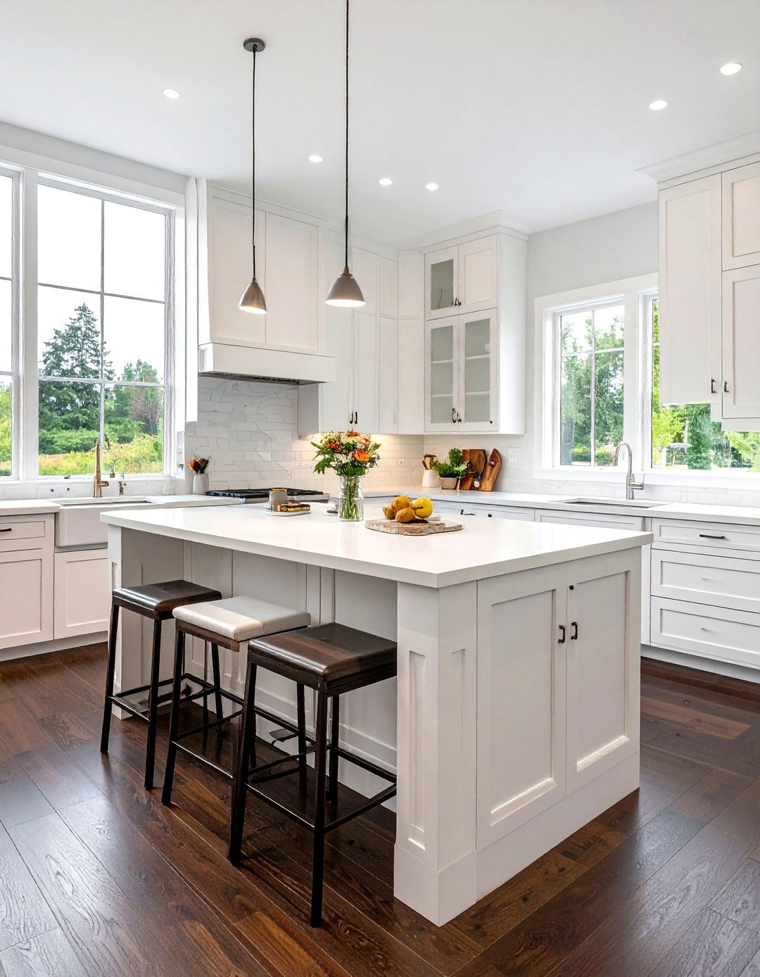 White Countertop Wood Floors - 30 white countertop kitchen ideas