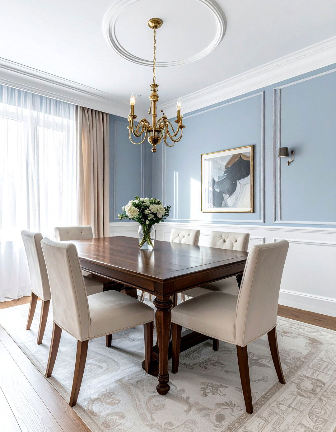 White Crown Molding - 30 dining room crown molding ideas