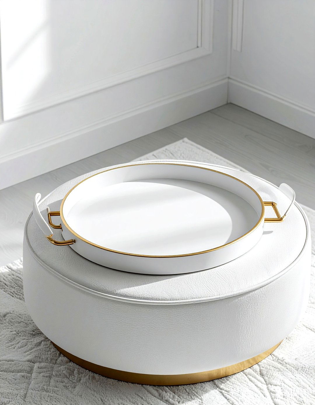 White Decorative Tray - 30 white bedroom accessories ideas