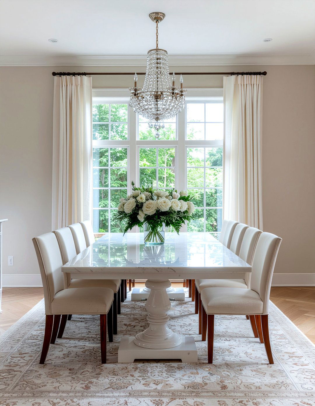 White Dining Decor - 30 mansion dining room ideas