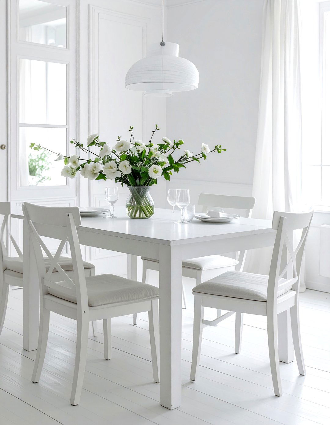 White Dining Room - 30 tailored dining room ideas