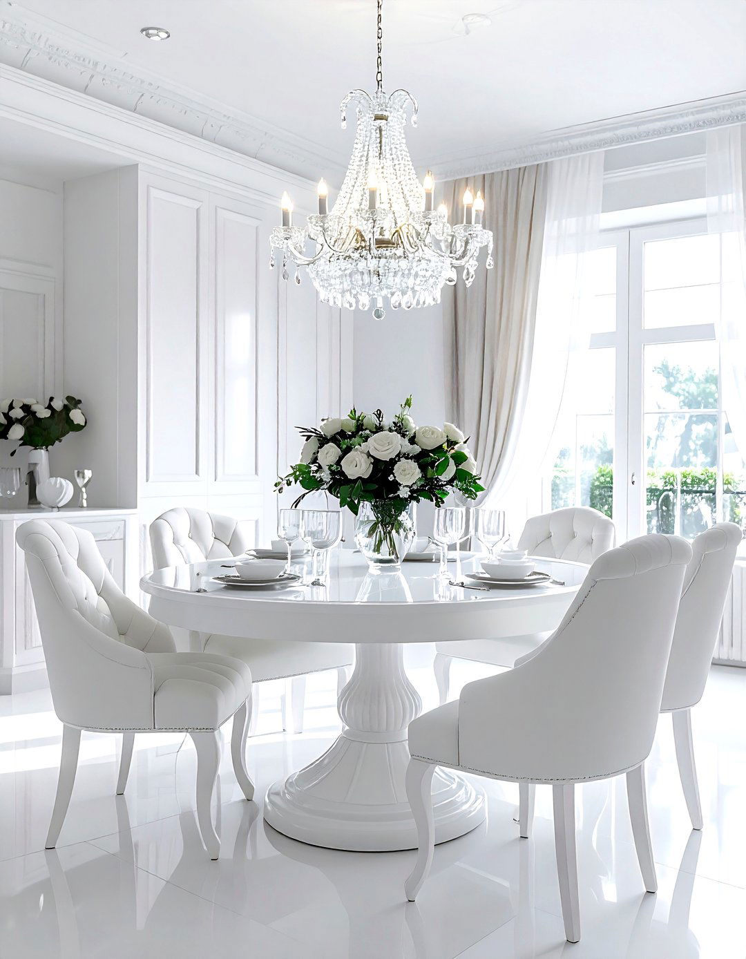 White Dining Room - 30 white decor ideas