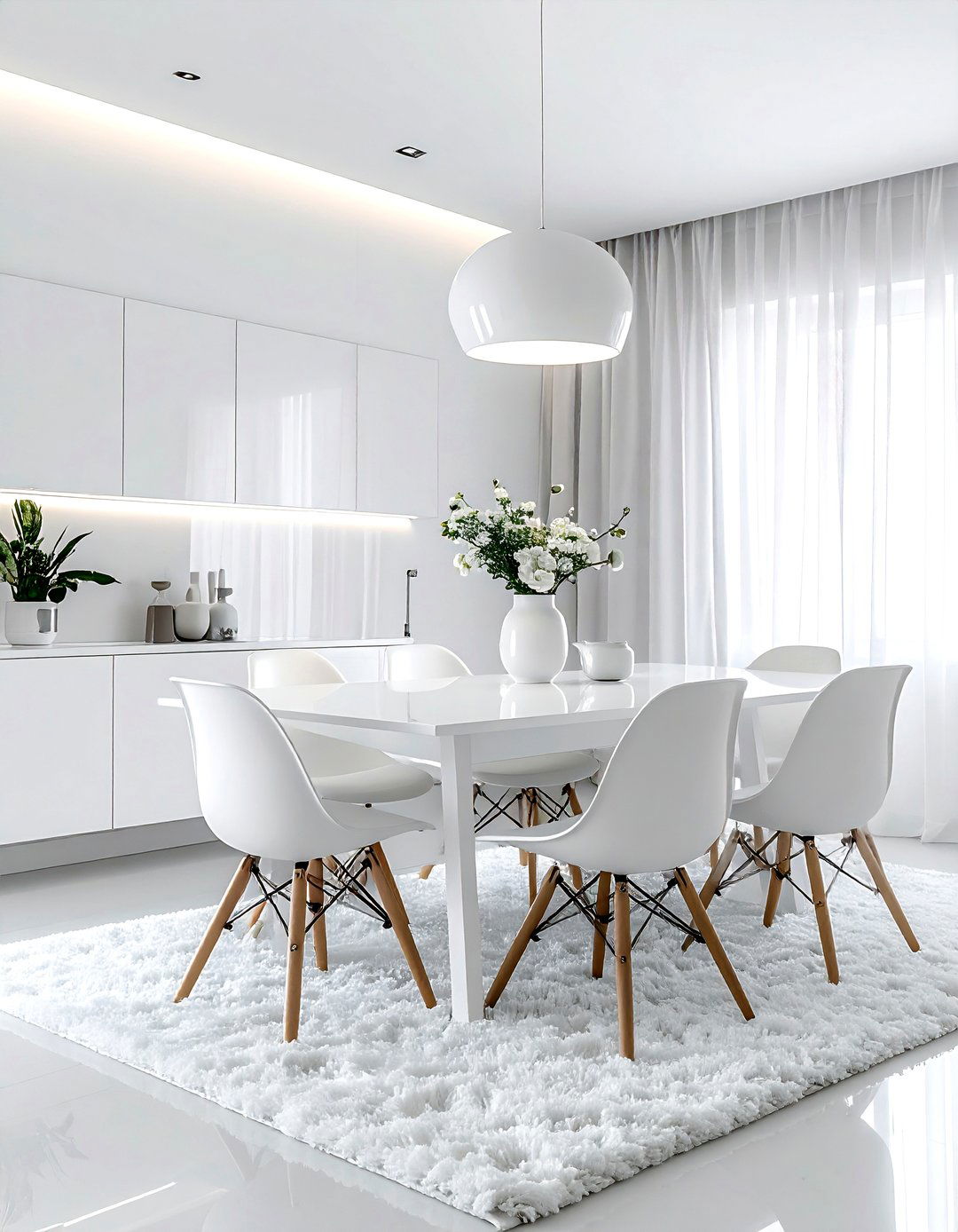 White Dining Room - 30 clutter-free dining room ideas