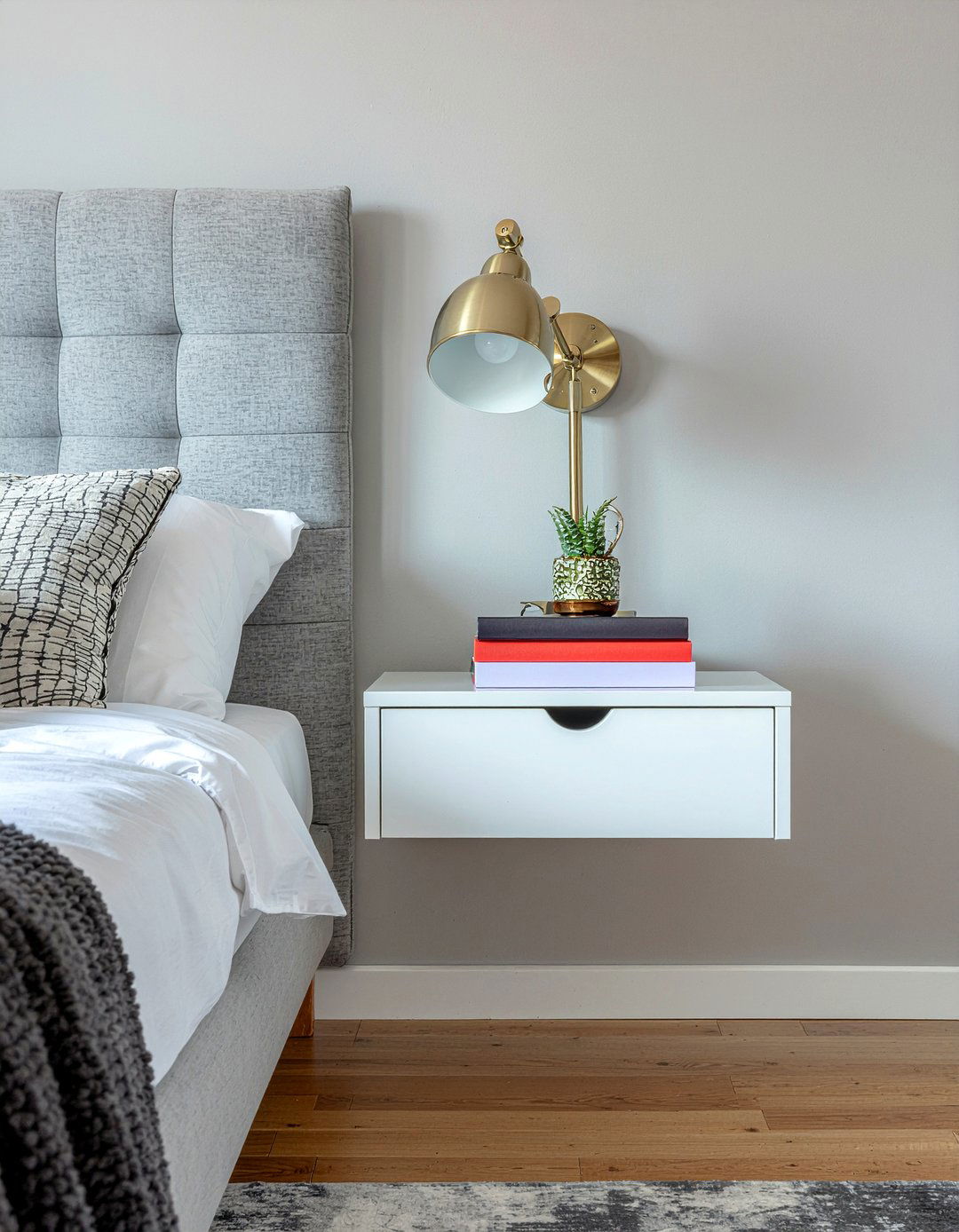 White Drawer Wall Mount - 30 bedroom wall mounted nightstands