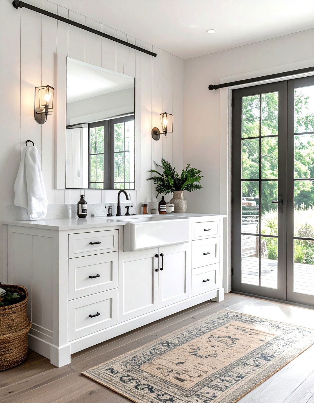 White Farmhouse Bathroom Vanity - 30 white bathroom furniture ideas