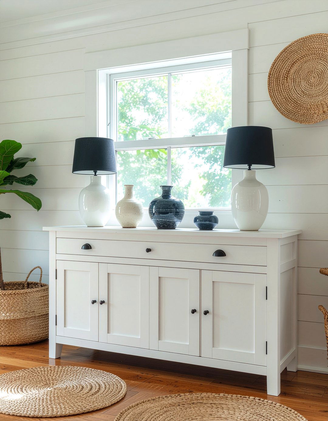 White Farmhouse Buffet Cabinet - 30 farmhouse buffet dining room ideas