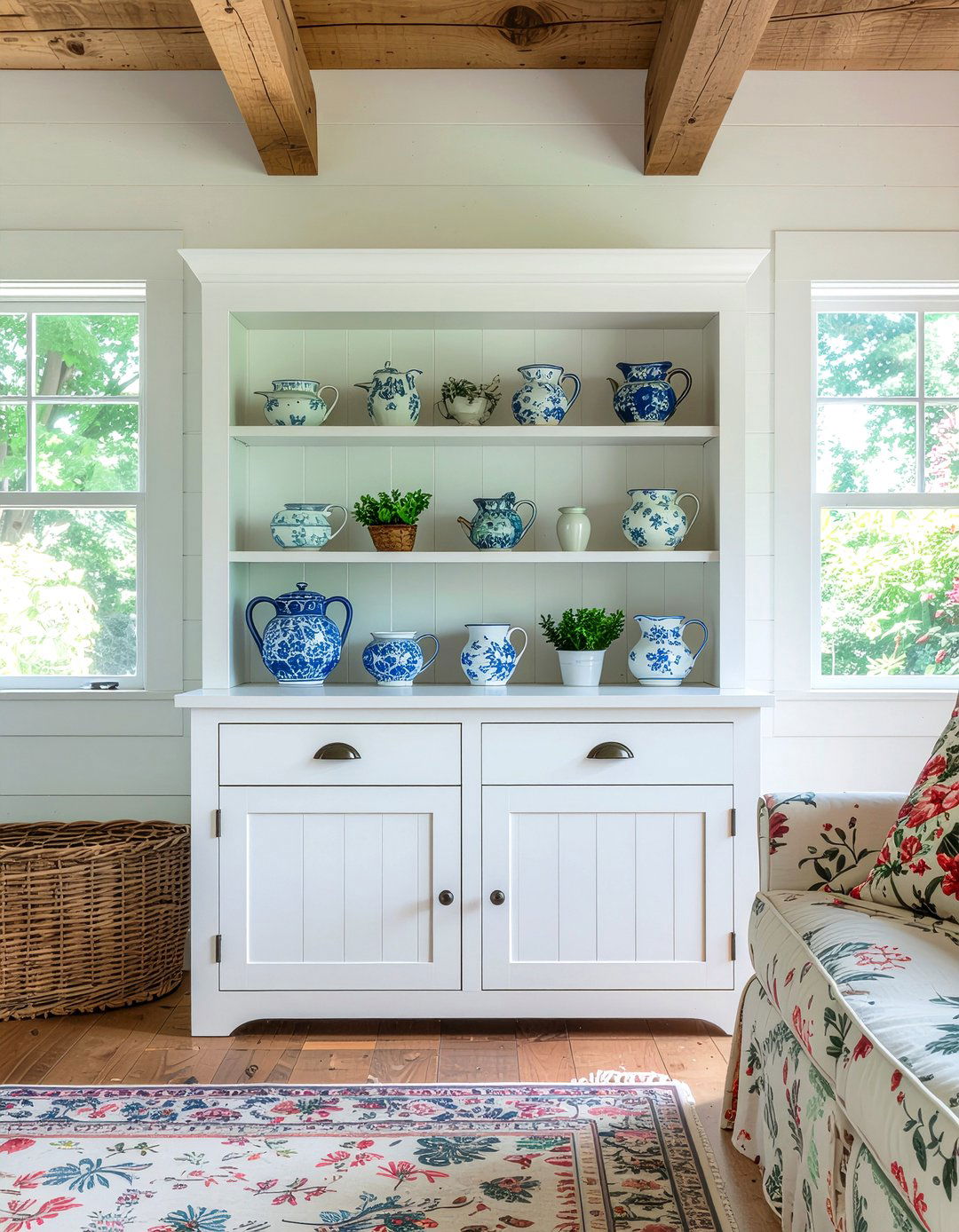 White Farmhouse China Cabinet - 30 living room china cabinet ideas