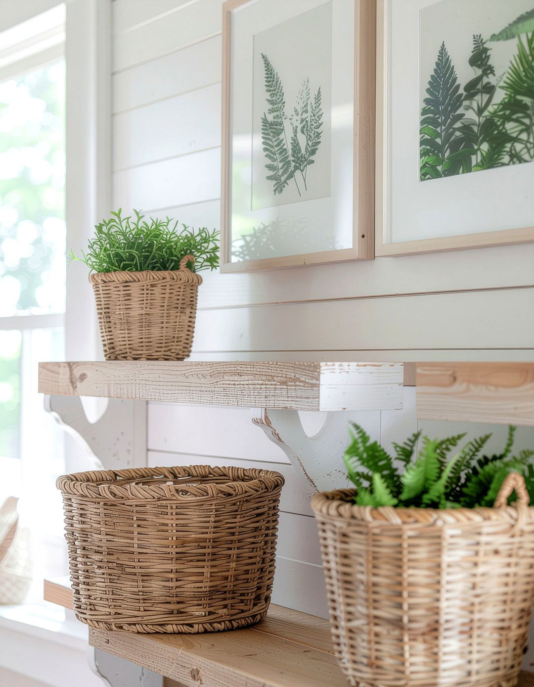 White Farmhouse Corbels - 30 living room corbel ideas