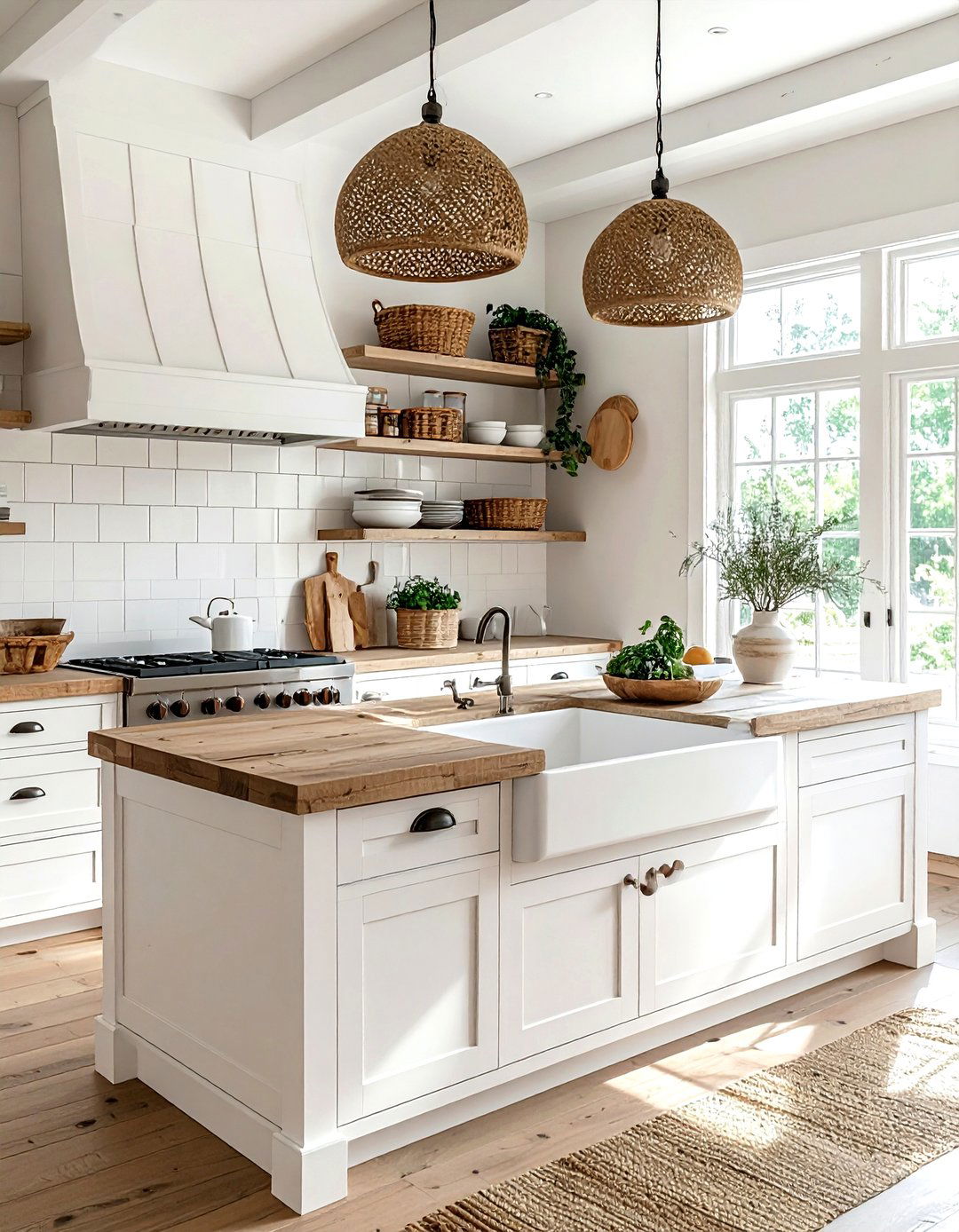 White Farmhouse Kitchen - 30 kitchen soft settings