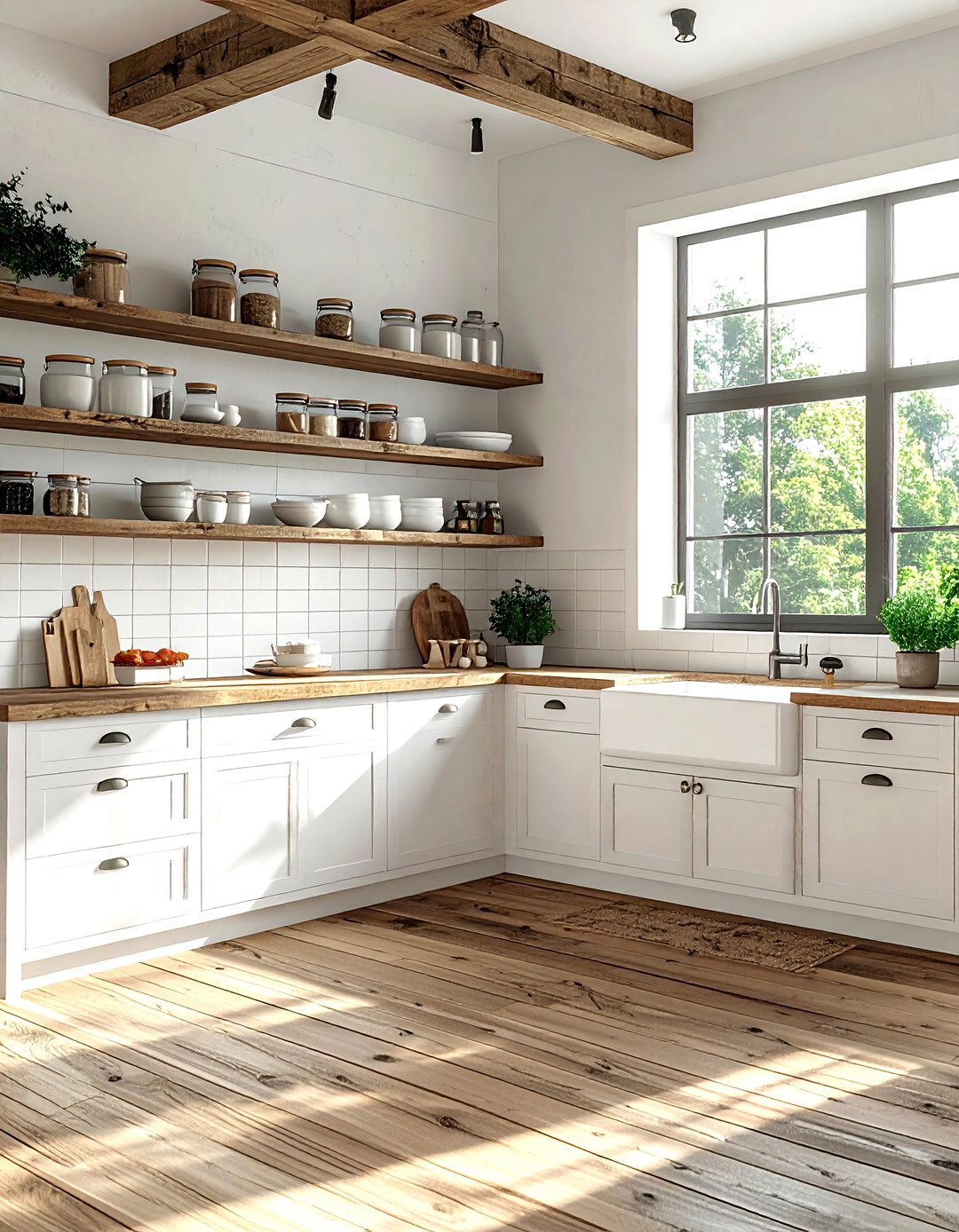 White Farmhouse Kitchen - 30 white kitchen design ideas