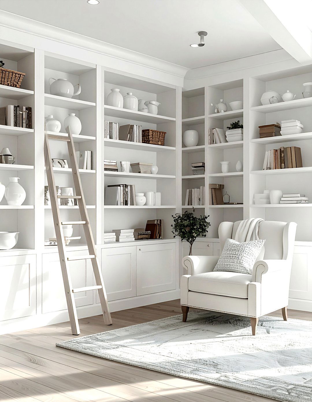 White Farmhouse Living Room Built Ins - 30 farmhouse white living room ideas