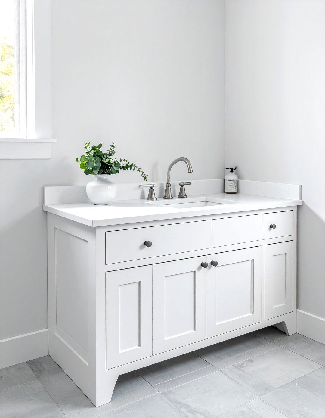 White Farmhouse Vanity - 30 farmhouse bathroom vanity ideas