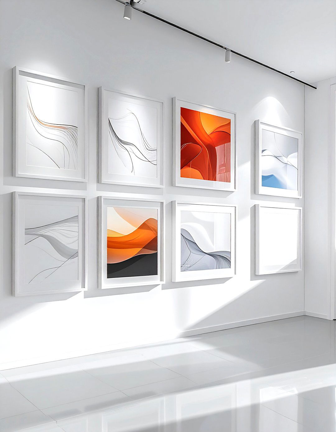 White Gallery Frame - 30 white living room accessories ideas